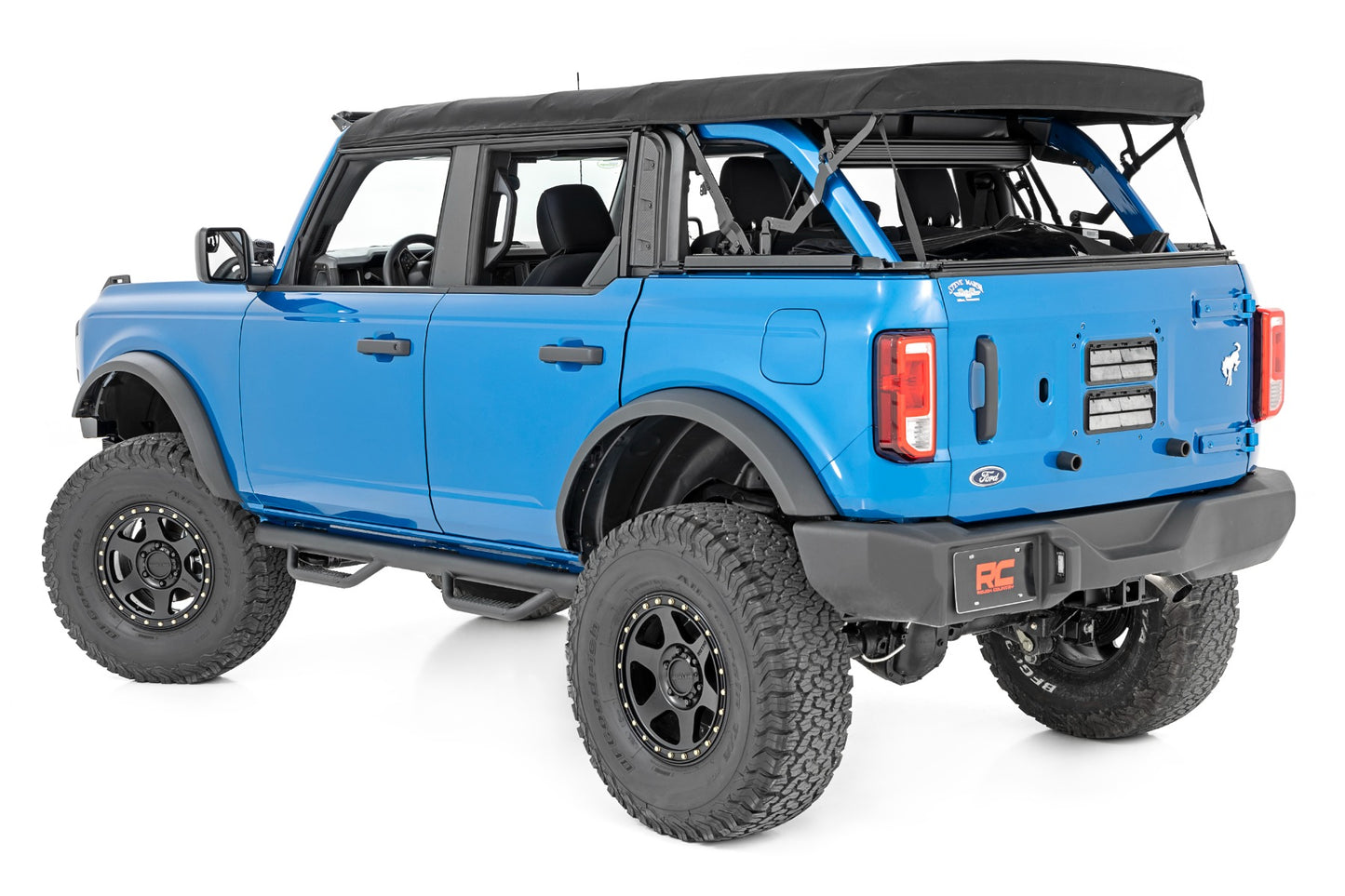 Nerf Steps Wheel to Wheel 4 Door Ford Bronco 4WD 21-Up Rough Country