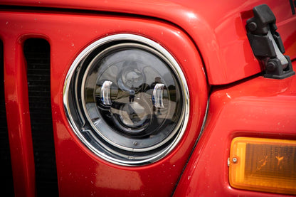 Jeep 7 Inch LED Projection Headlights Wrangler TJ, JK Rough Country