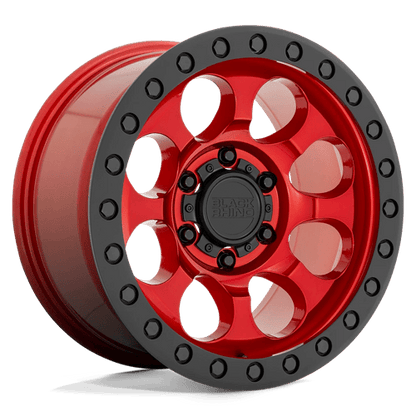 BR RIOT 17X9 6X120 +12 67 CNDY RED BLK