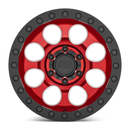 BRRIT 17X8.5 5X5.0 C-RED-BLKBLTS -38MM
