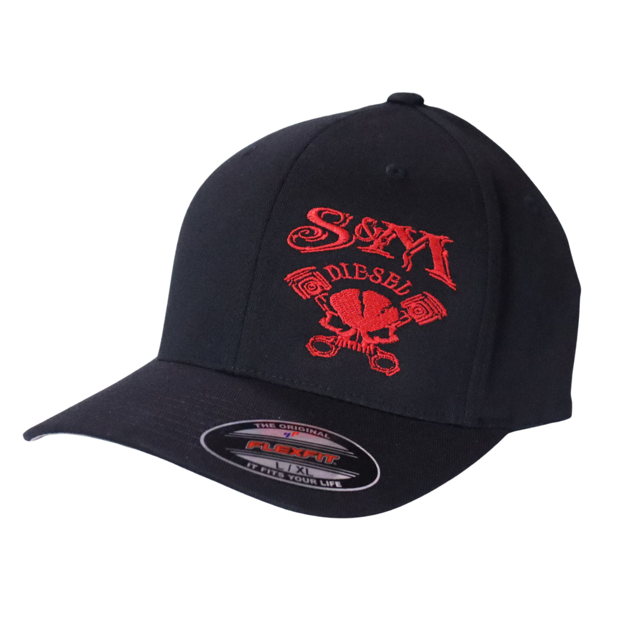 BLACK S&M HAT WITH EMBRODERY