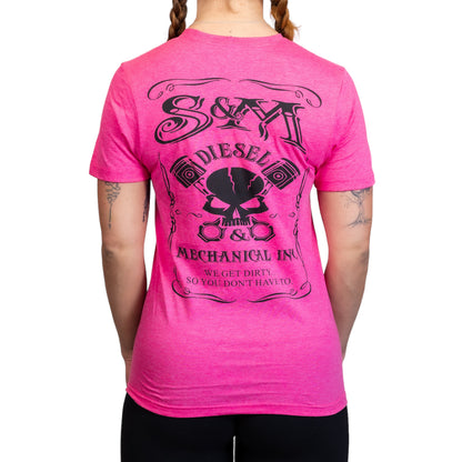 S&M Diesel short sleeve uni-sex t-shirt, Black logo - 10 color options avail