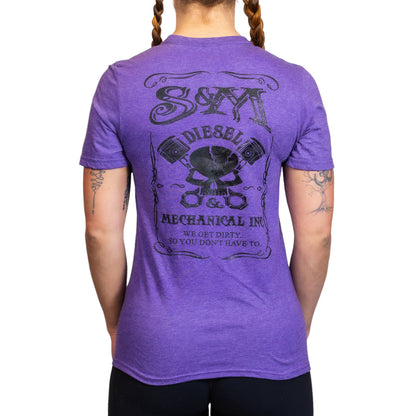 S&M Diesel short sleeve uni-sex t-shirt, Black logo - 10 color options avail