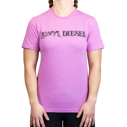 S&M Diesel short sleeve uni-sex t-shirt, Black logo - 10 color options avail