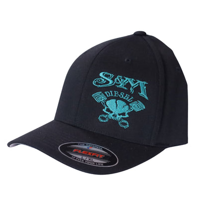 BLACK S&M HAT WITH EMBRODERY
