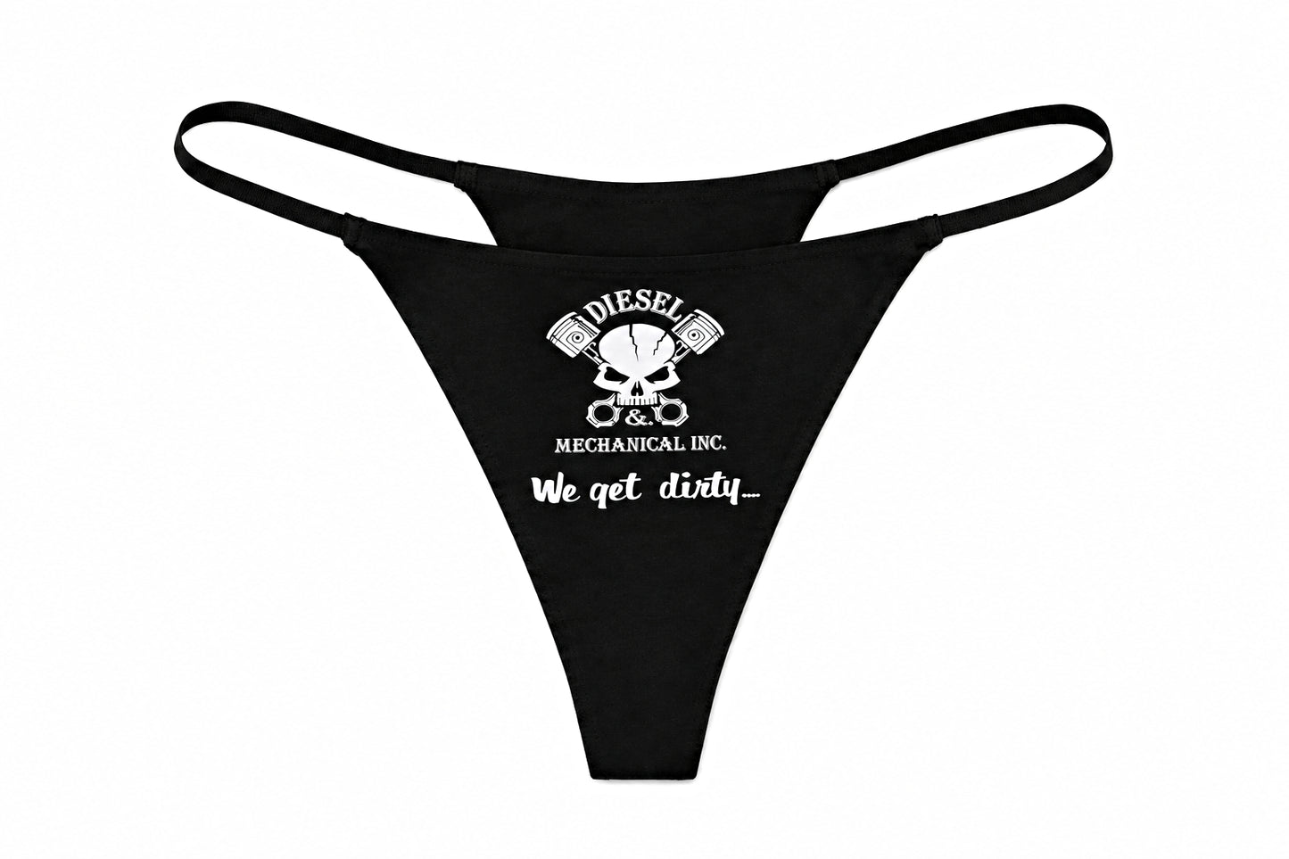 Black S&M Diesel thong, with logo