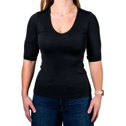 S&M Diesel Woman’s V-neck ¾ sleeve T-Shirt- 5 color options avail