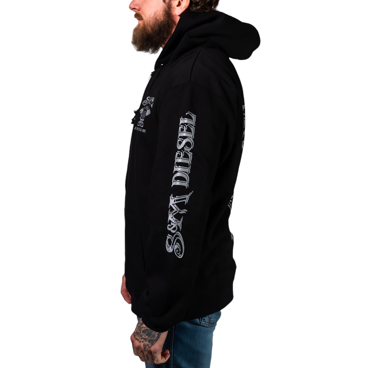 S&M Diesel Zip-up logo hoodie- 8 color options avail