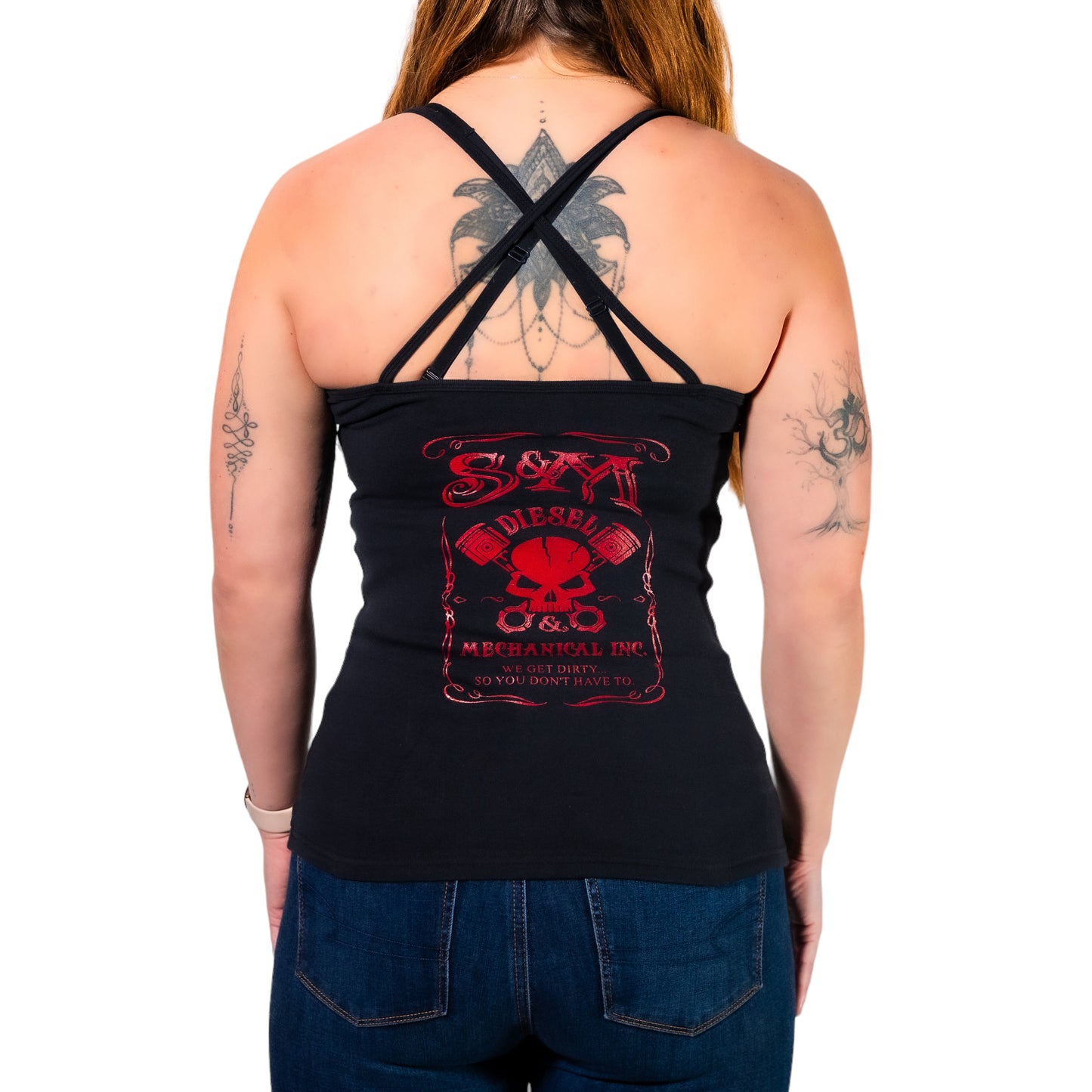 S&M Diesel Woman’s cross-back tank top- 5 color options avail