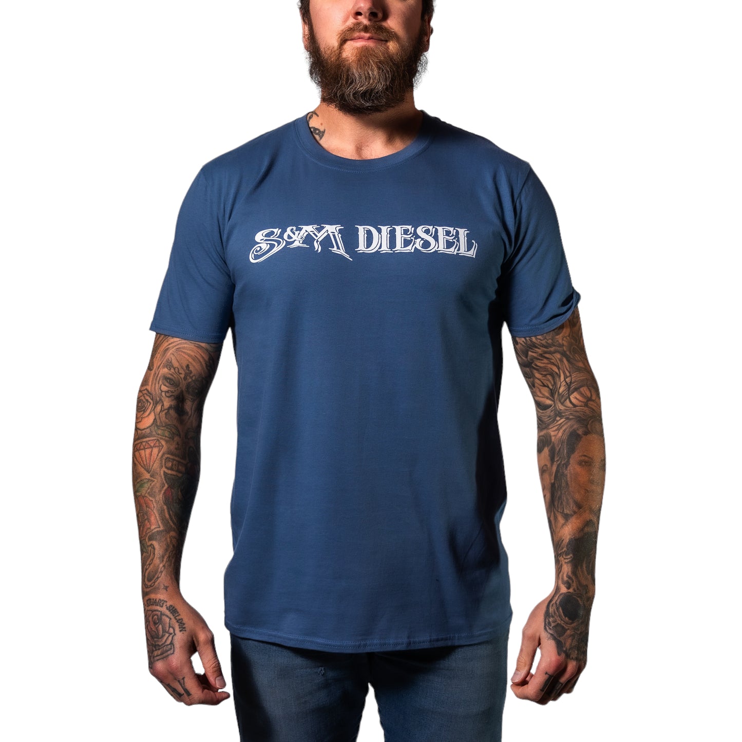 S&M Diesel short sleeve uni-sex t-shirt white logo- 10 color options avail