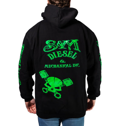 S&M Diesel Zip-up logo hoodie- 8 color options avail