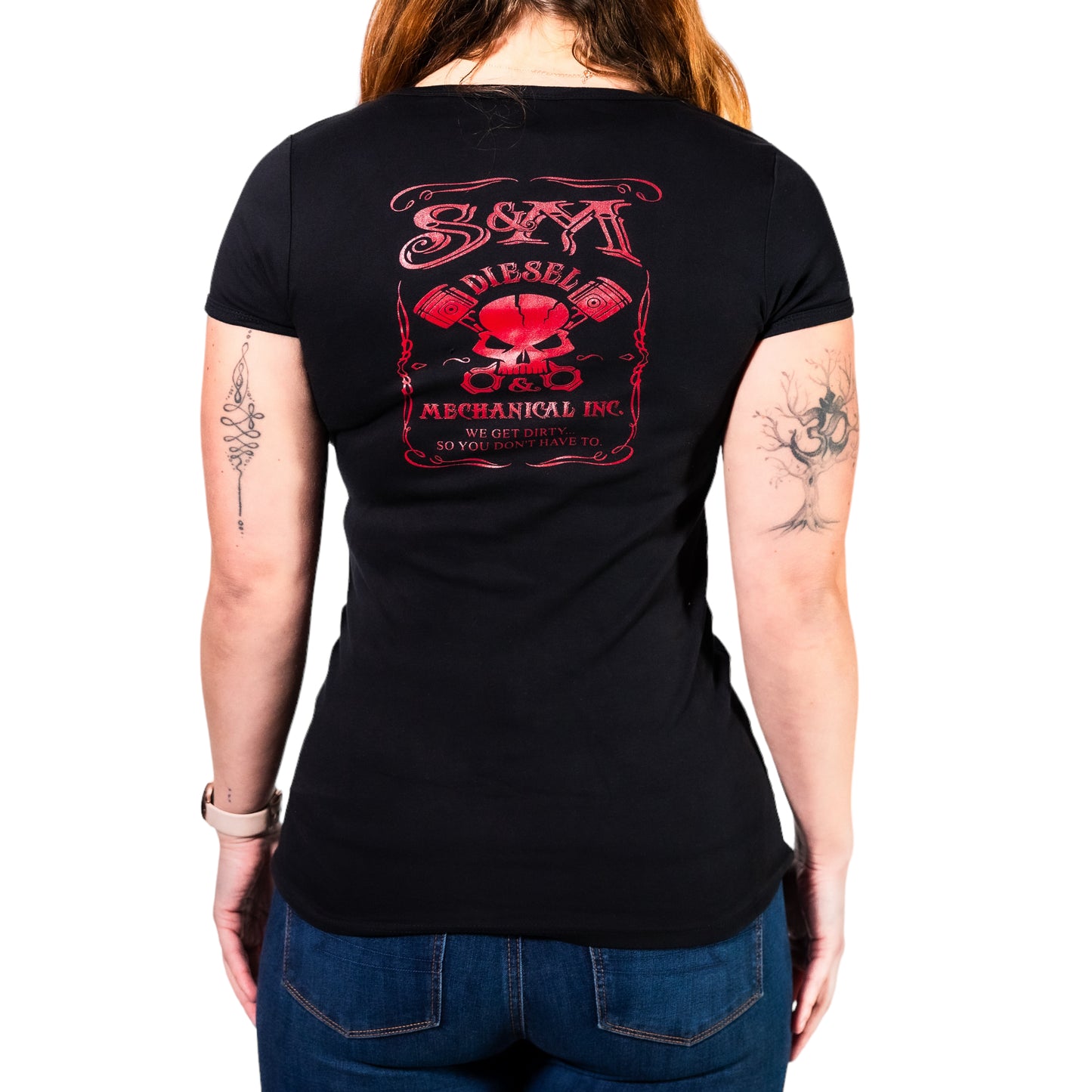 S&M Diesel Woman’s Logo scoop front T-Shirt- 5 color options avail