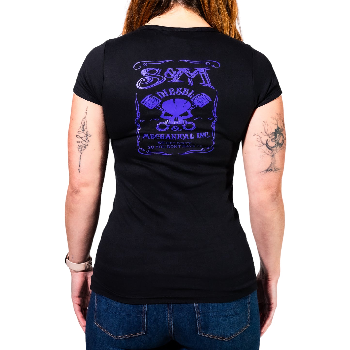 S&M Diesel Woman’s Logo scoop front T-Shirt- 5 color options avail