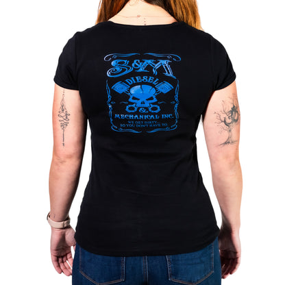 S&M Diesel Woman’s Logo scoop front T-Shirt- 5 color options avail