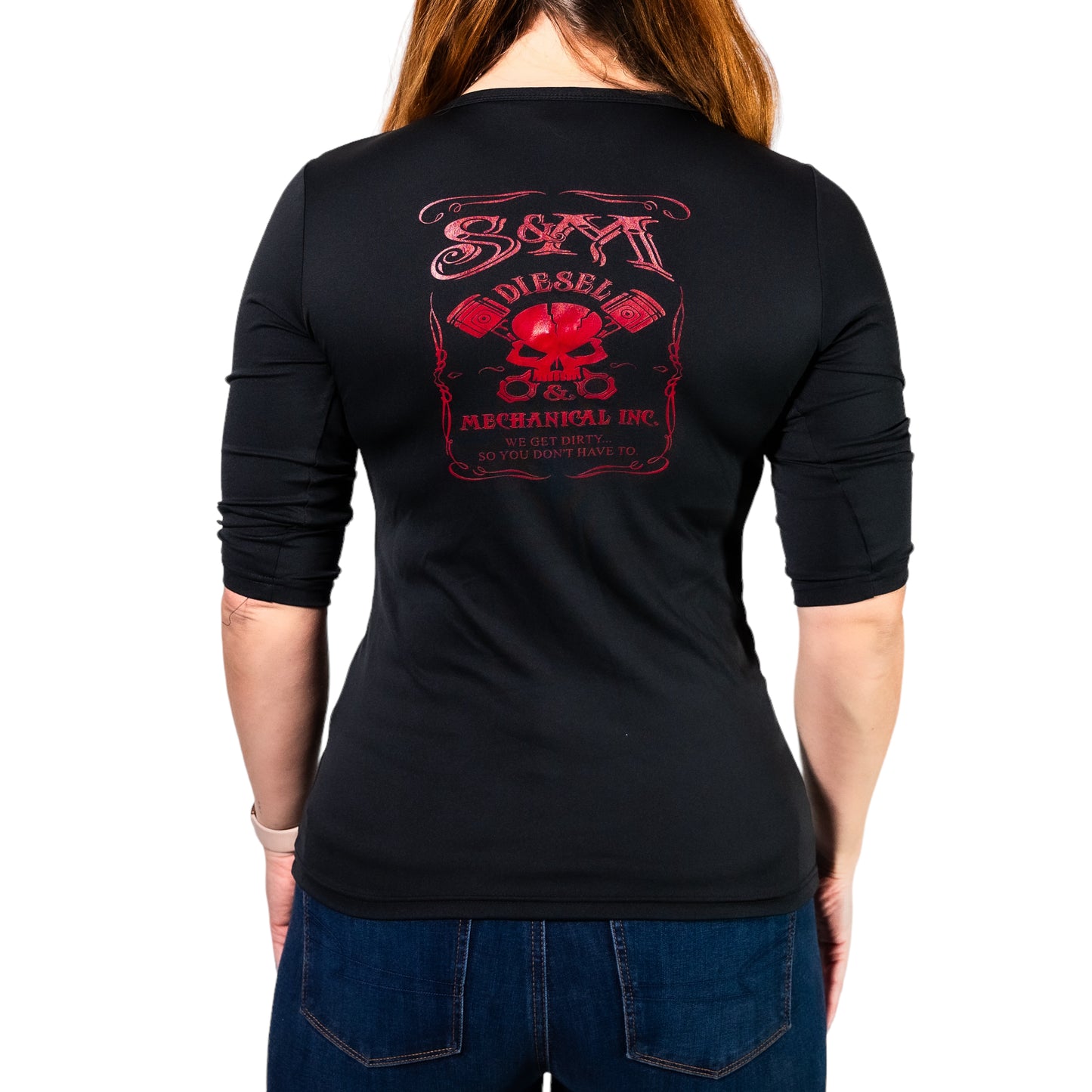 S&M Diesel Woman’s V-neck ¾ sleeve T-Shirt- 5 color options avail