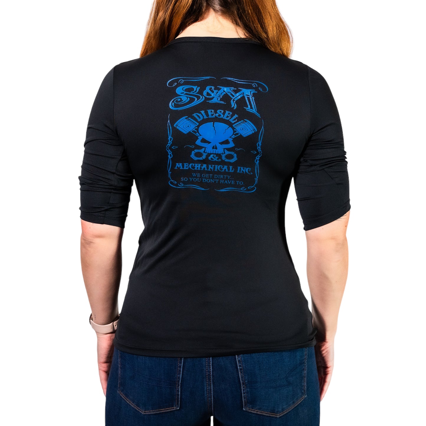 S&M Diesel Woman’s V-neck ¾ sleeve T-Shirt- 5 color options avail