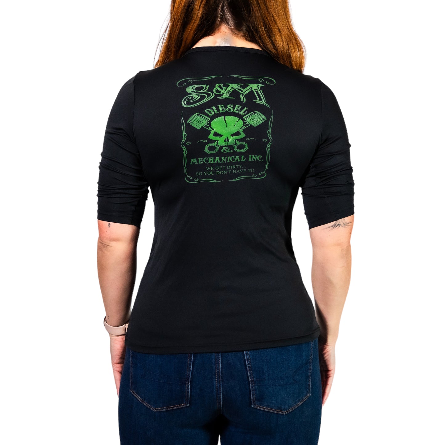 S&M Diesel Woman’s V-neck ¾ sleeve T-Shirt- 5 color options avail