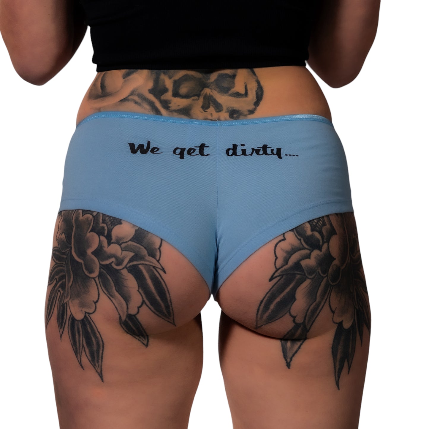 S&M Diesel booty shorts, with logo- 4 color options avail