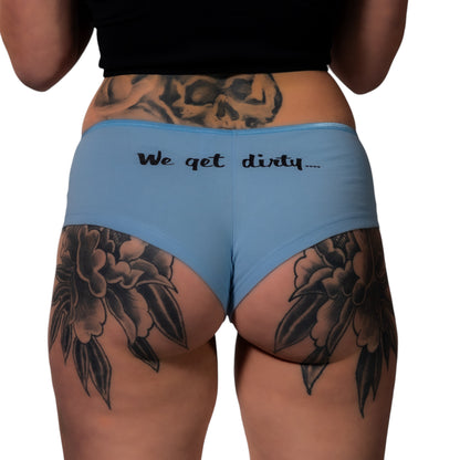 S&M Diesel booty shorts, with logo- 4 color options avail