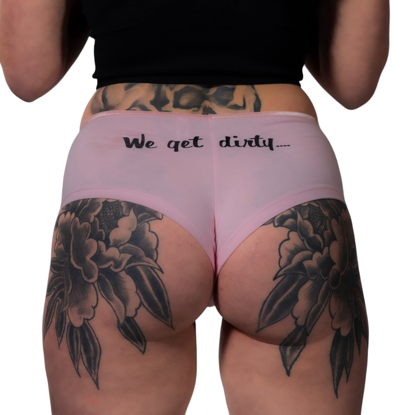 S&M Diesel booty shorts, with logo- 4 color options avail