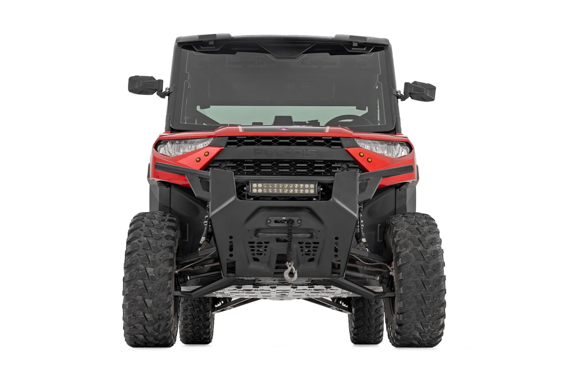 Black Forged Alum High Clearance 2" Fwd Offset Control Arms w/Ball Joints | Polaris Ranger 1000XP