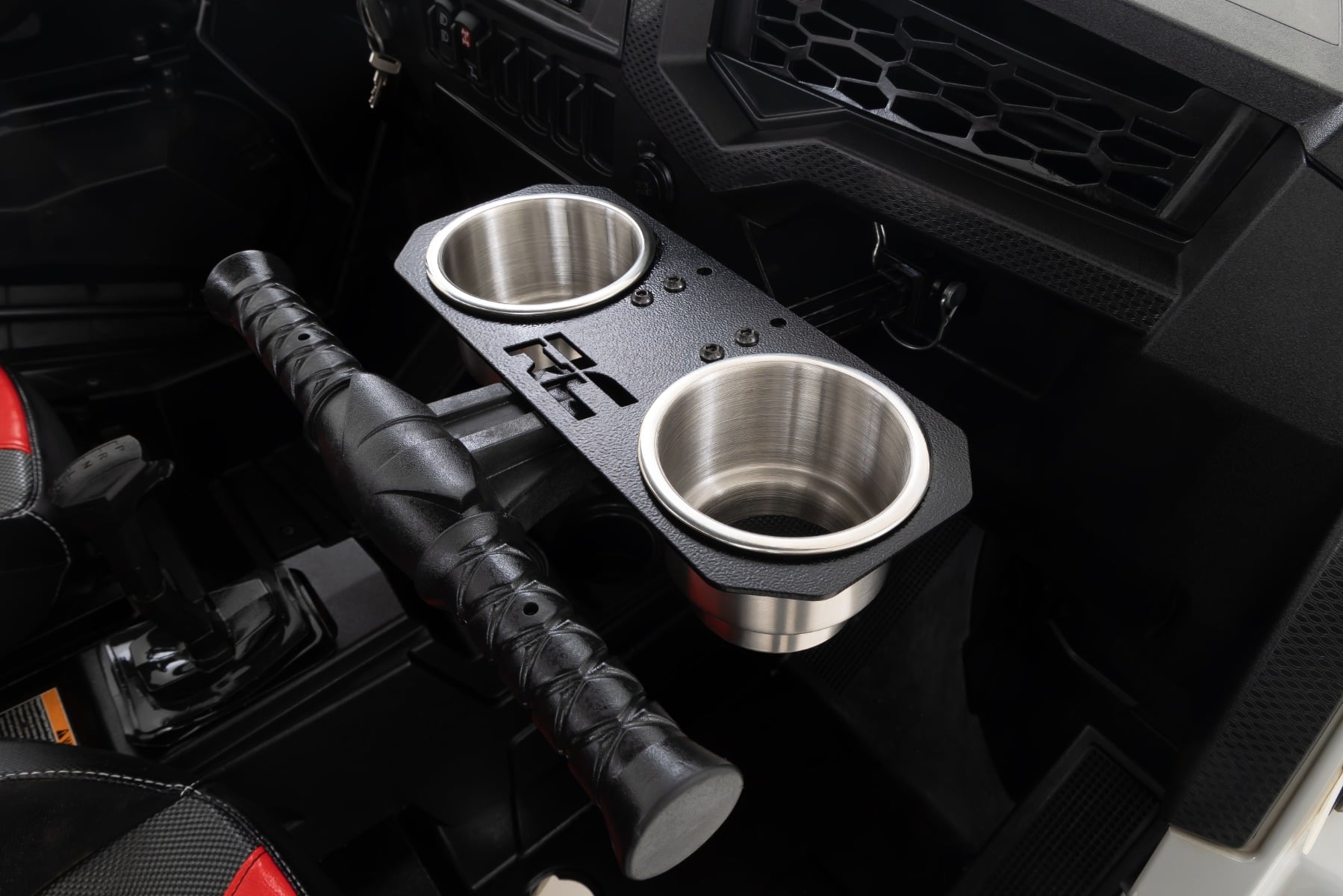 Passenger Grip Handle Dual Cup Holder | Polaris RZR 4 900/RZR S 1000 