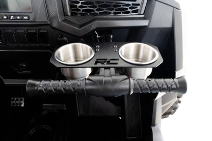 Passenger Grip Handle Dual Cup Holder | Polaris RZR 4 900/RZR S 1000 