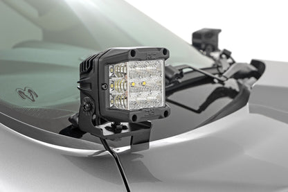 LED Light Kit | Ditch Mount | 2" Black Pair | White DRL | Ram 1500 (19-26)