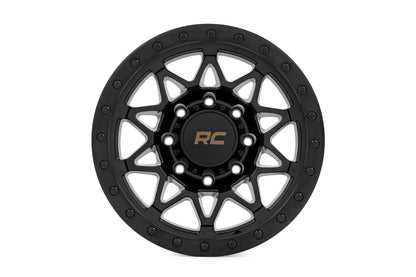 Rough Country 78 Series Wheel | Simulated Beadlock | Black | 18x9 | 8x170 | 0mm