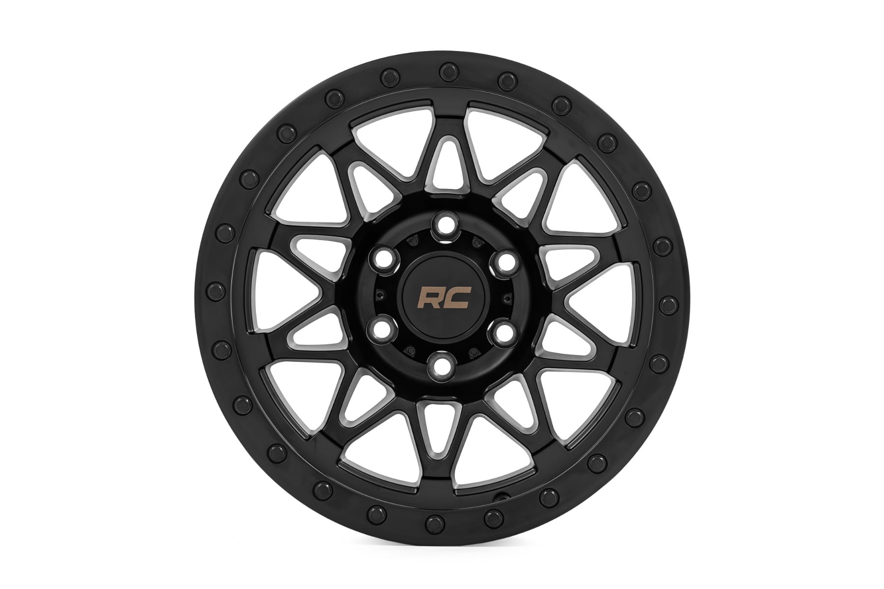Rough Country 78 Series Wheel | Simulated Beadlock | Black | 18x9 | 6x5.5 | +0mm