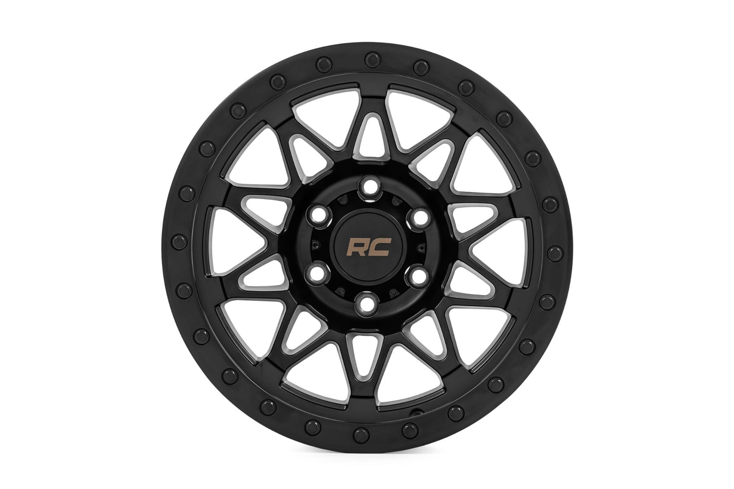 Rough Country 78 Series Wheel | Simulated Beadlock | Black | 18x9 | 6x5.5 | -12mm