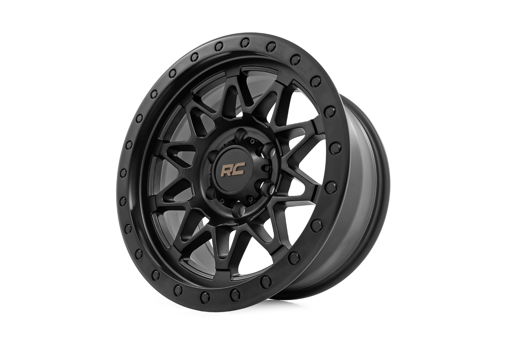 Rough Country 78 Series Wheel | Simulated Beadlock | Black | 17x8.5 | 6x5.5 | +0mm