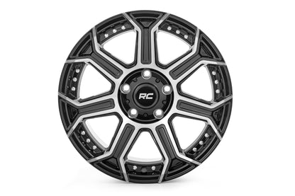 Rough Country 89 Series Wheel | One-Piece | Black Machined Gun Metal | 17x9 | 6x5.5 | +0mm