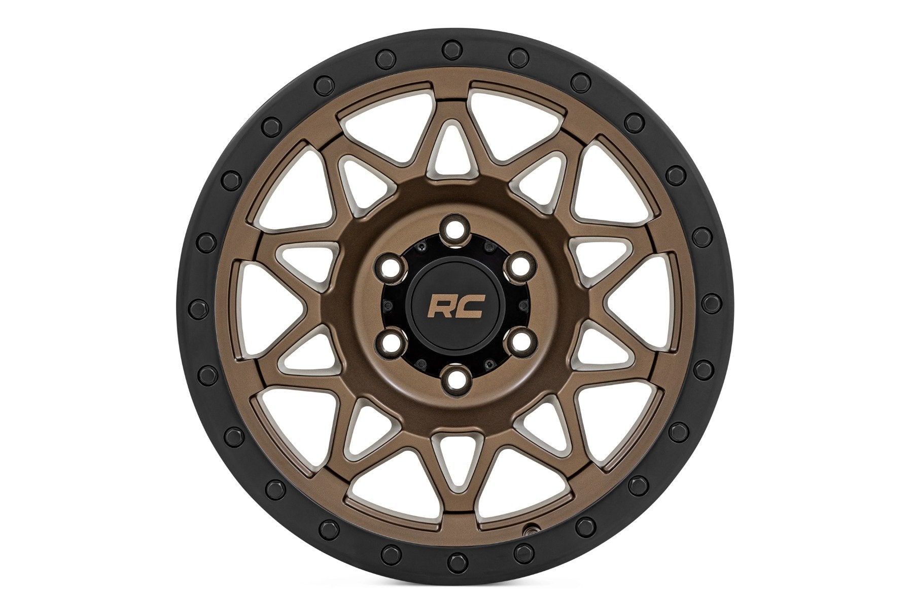 Rough Country 78 Series Wheel | Simulated Beadlock | Bronze/Black | 18x9 | 6x5.5 | -12mm