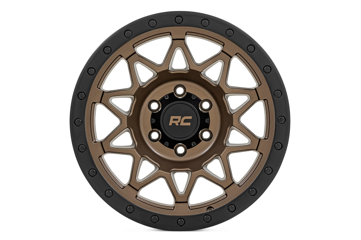 Rough Country 78 Series Wheel | Simulated Beadlock | Bronze/Black | 18x9 | 6x135 | -12mm