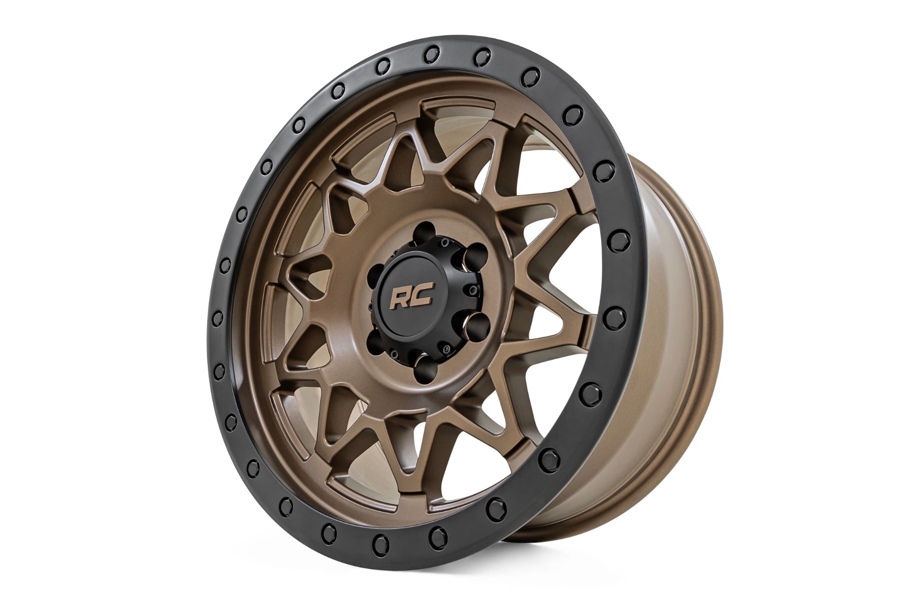 Rough Country 78 Series Wheel | Simulated Beadlock | Bronze/Black | 18x9 | 5x5 | 0mm
