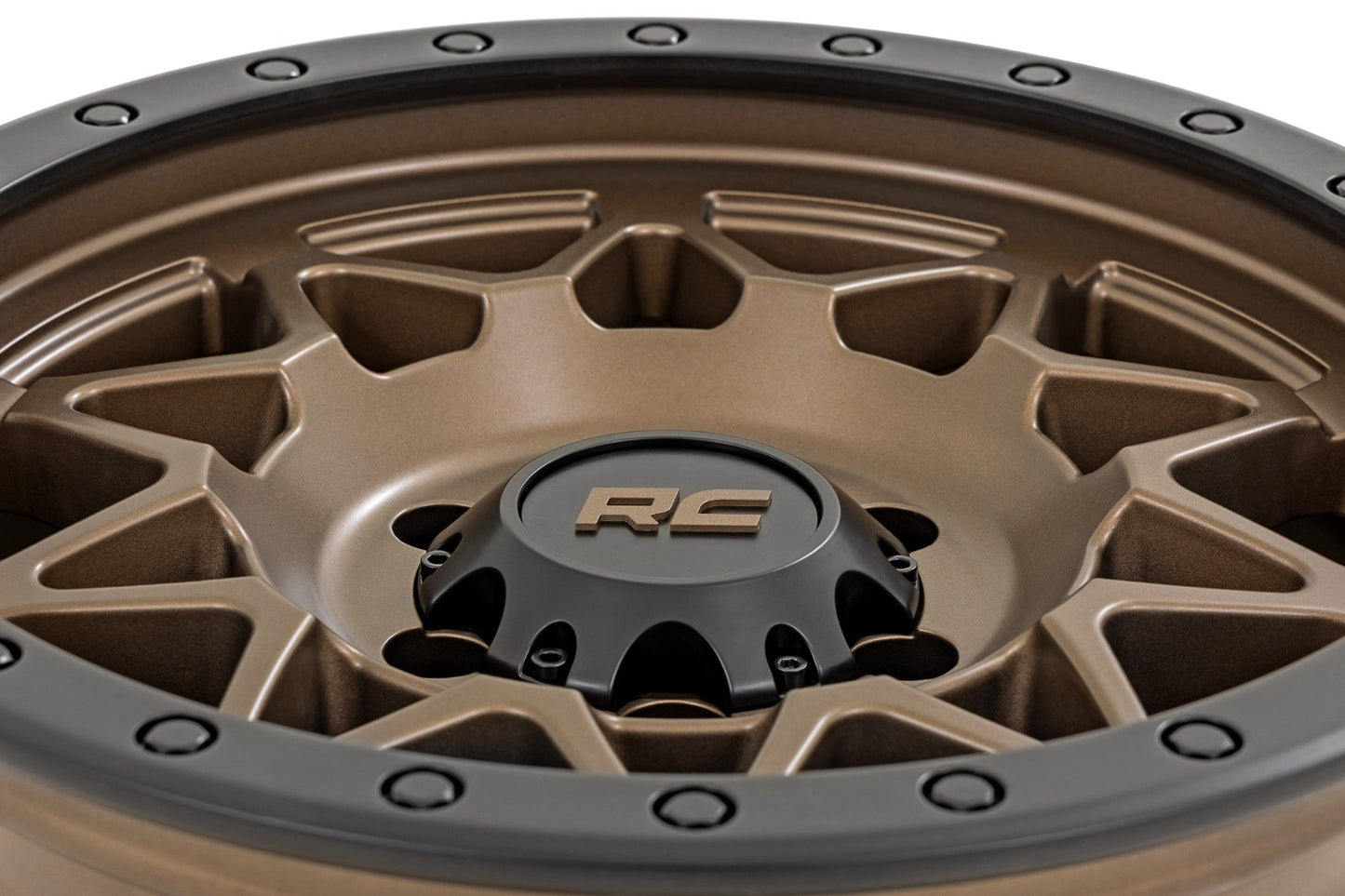 Rough Country 78 Series Wheel | Simulated Beadlock | Bronze/Black | 18x9 | 6x135 | 0mm