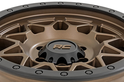 Rough Country 78 Series Wheel | Simulated Beadlock | Bronze/Black | 18x9 | 6x5.5 | -12mm