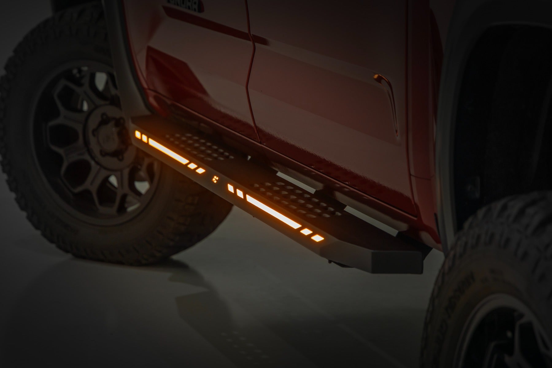 AC2 Running Boards | Amber/White | CrewMax | Toyota Tundra 2WD/4WD (22-26)
