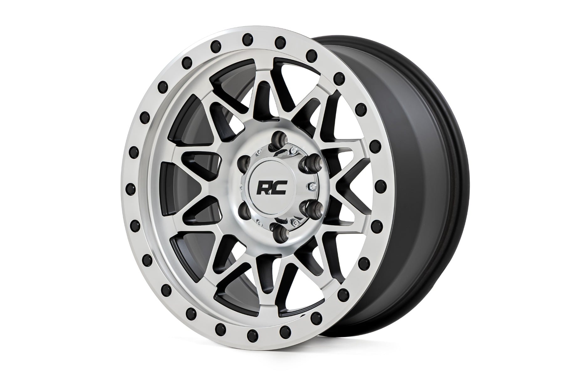 Rough Country 78 Series Wheel | Simulated Beadlock | Full Machine | 17x8.5 | 6x5.5 | +0mm