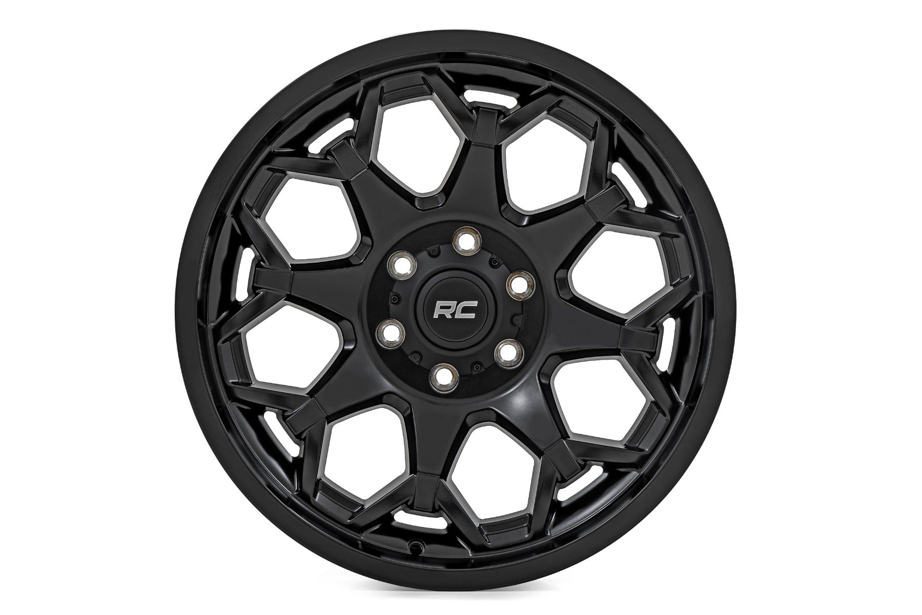 Rough Country 80 Series Wheel | One-Piece | Semi Gloss Black | 20x10 | 5x5 | -19mm