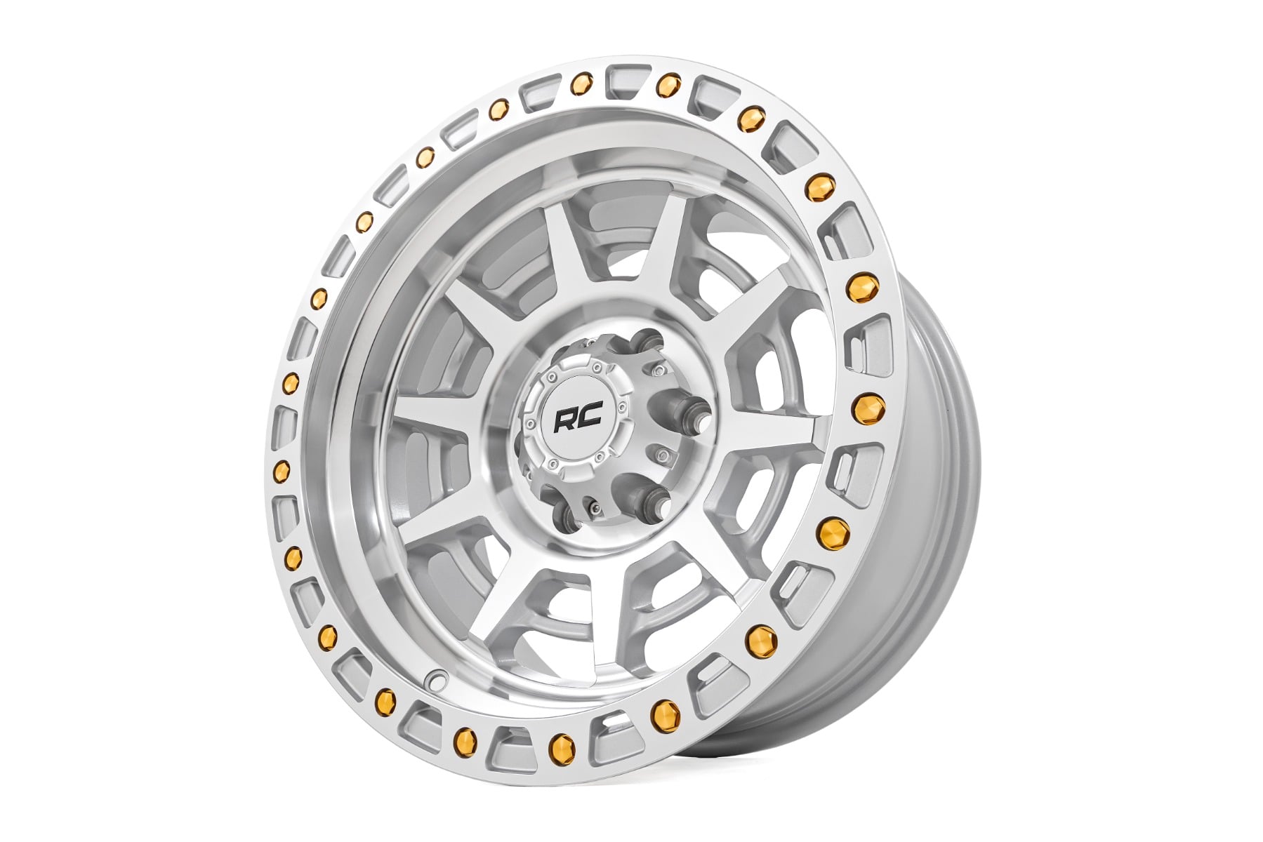 Rough Country 85 Series Wheel | Simulated Beadlock | Full Machine | 17x9 | 6x5.5 | -12mm