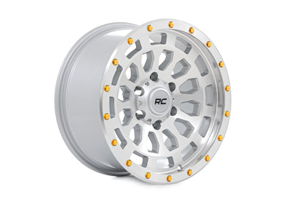 Rough Country 87 Series Wheel | Simulated Beadlock | Full Machine | 17x8.5 | 6x5.5 | +0mm