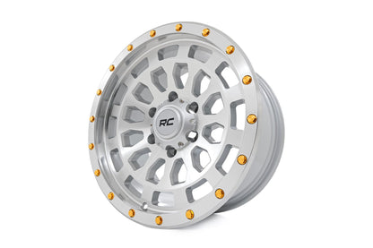 Rough Country 87 Series Wheel | Simulated Beadlock | Full Machine | 17x8.5 | 6x5.5 | +0mm