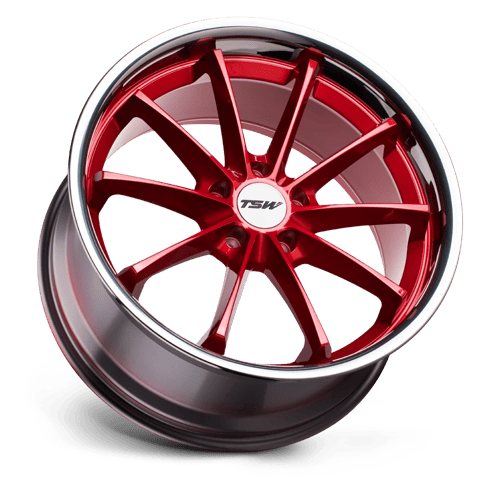 TWSWP 19X8.5 5X4.5 CNDY RED SS LIP 40MM