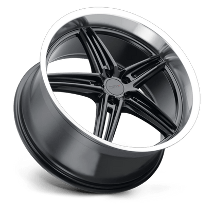 TWVRT 19X8.5 5X112 G-BLK MCH LIP 42MM