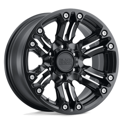 BRASG 17X8.5 6X5.5 M-BLK-MCH -18MM