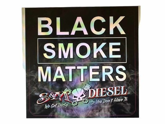 S&M Diesel Decal Black Smoke Matters 6"