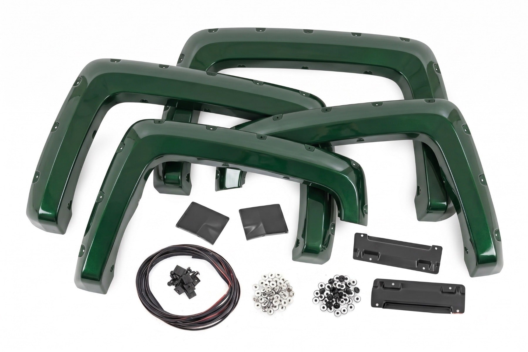 Pocket Fender Flares | 6'7" & 8' Bed | G7J Rainforest Green | Chevy Silverado 1500 (14-18)/2500HD