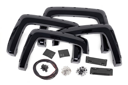 Pocket Fender Flares | 6'7" & 8' Bed | GB8 Mosaic Black | Chevy Silverado 1500 (14-18)/2500HD